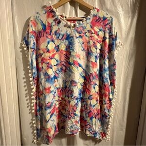 Betsey Johnson Swim Cover Up Women’s Sz Large 12 Resort Vacation Beach Trip Pink